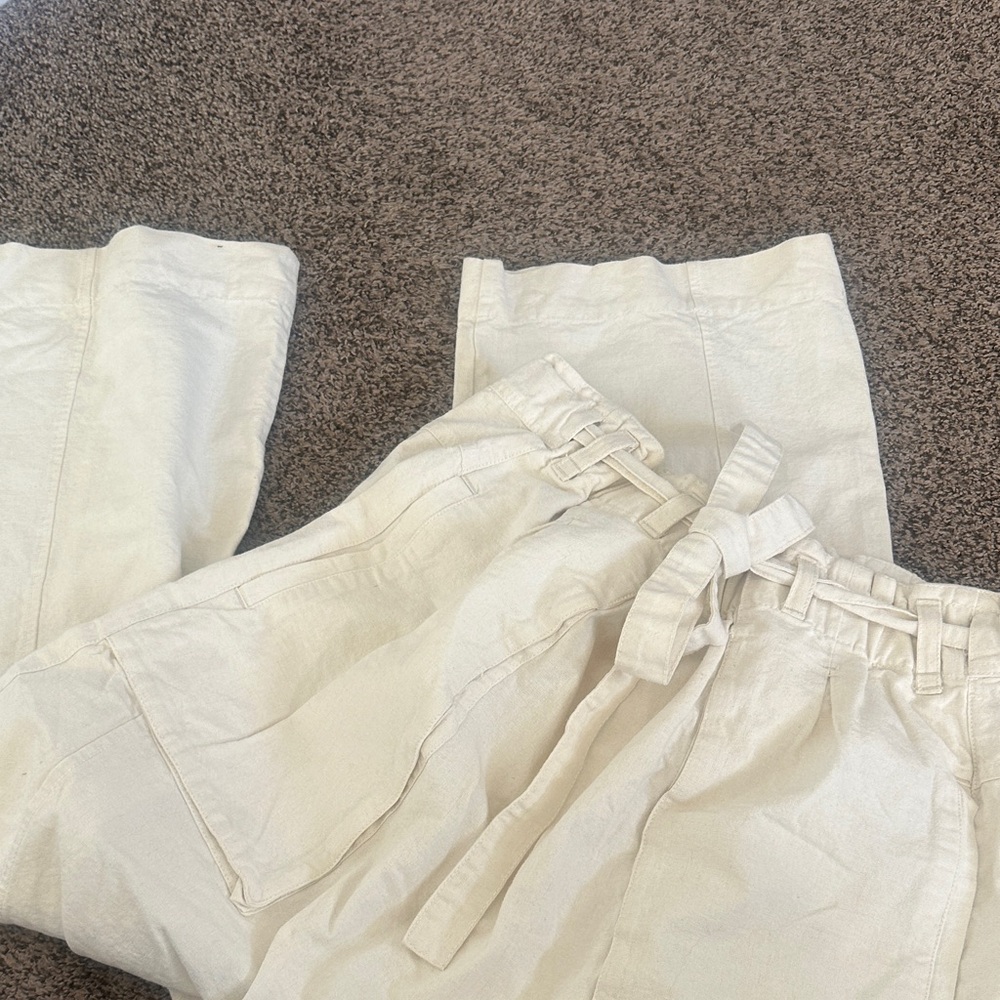 Free People Cream Trousers